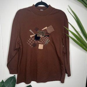 Blast Long Sleeve Brown Sweater